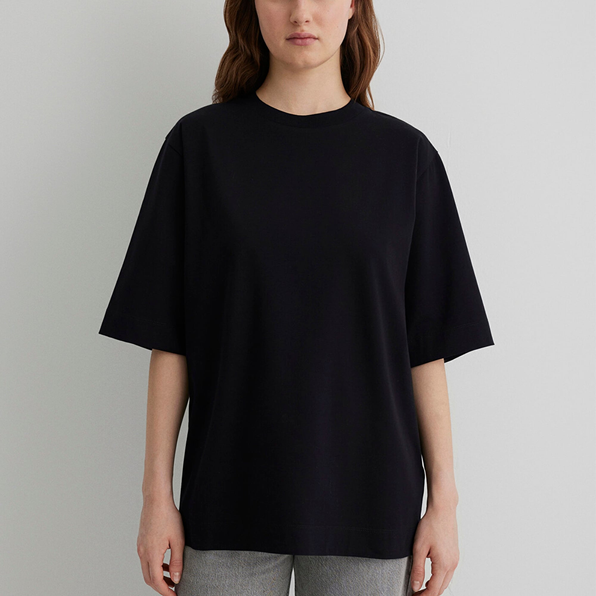 Mavi Sporty Lux Siyah Tişört Loose Fit / Bol Rahat Kesim 1613031-900