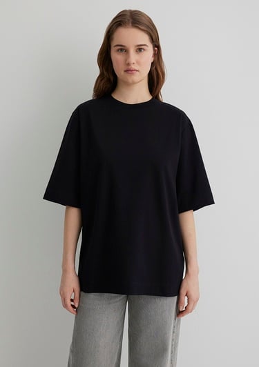  Mavi Sporty Lux Siyah Tişört Loose Fit / Bol Rahat Kesim 1613031-900