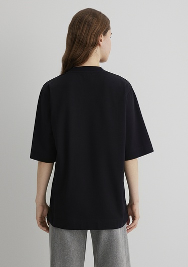  Mavi Sporty Lux Siyah Tişört Loose Fit / Bol Rahat Kesim 1613031-900