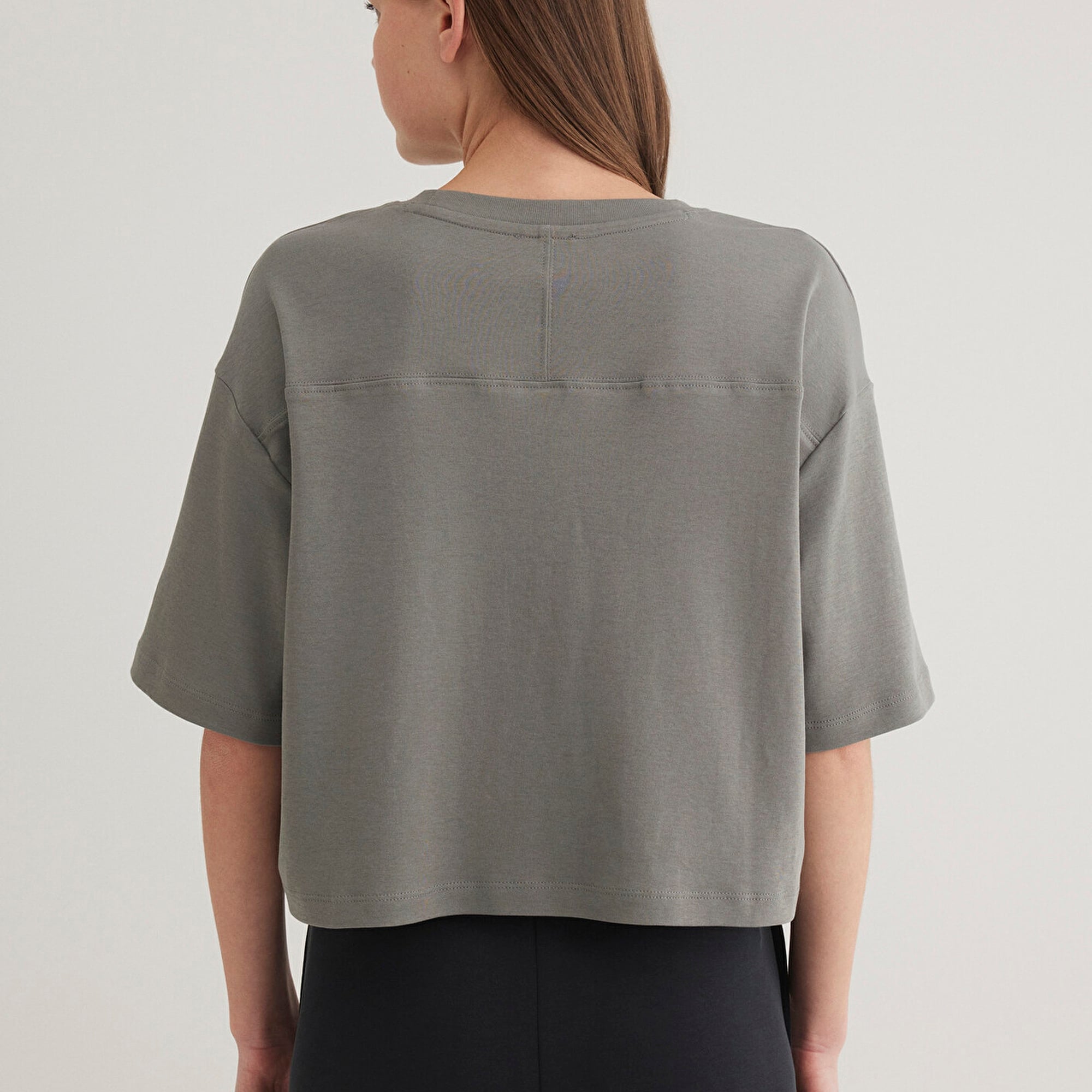 Mavi Sporty Lux Gri Tişört Loose Fit / Bol Rahat Kesim 1613035-85316