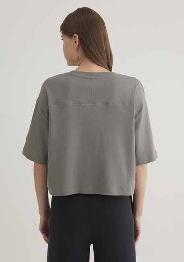  Mavi Sporty Lux Gri Tişört Loose Fit / Bol Rahat Kesim 1613035-85316