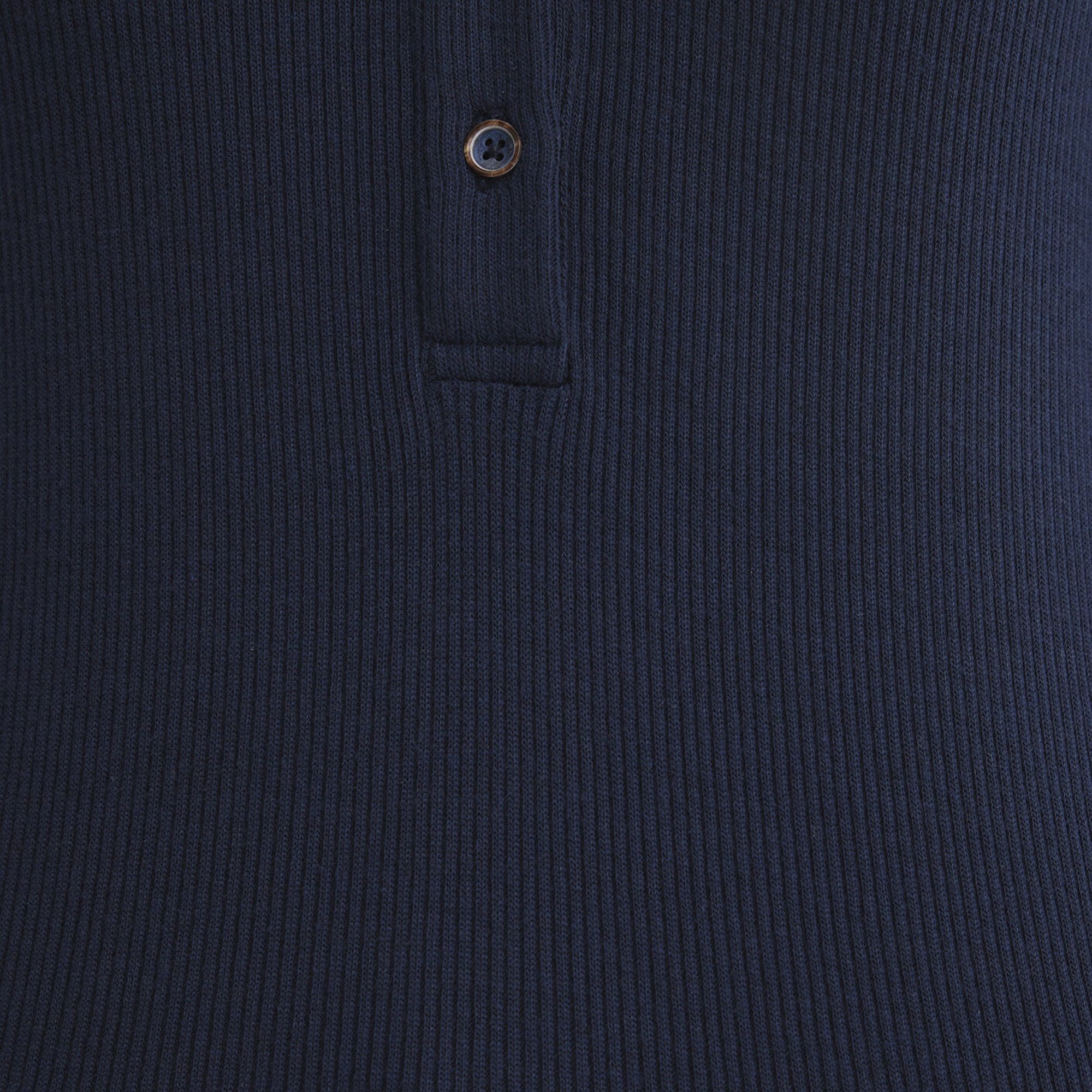 Mavi Düğme Detaylı Lacivert Tişört Fitted / Vücuda Oturan Kesim 1612915-82318