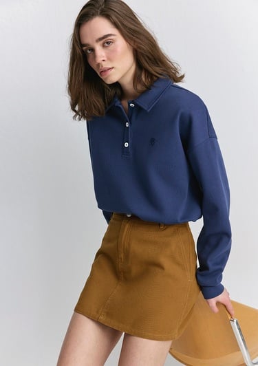  Mavi Kahverengi Mini Etek 1310746-70293