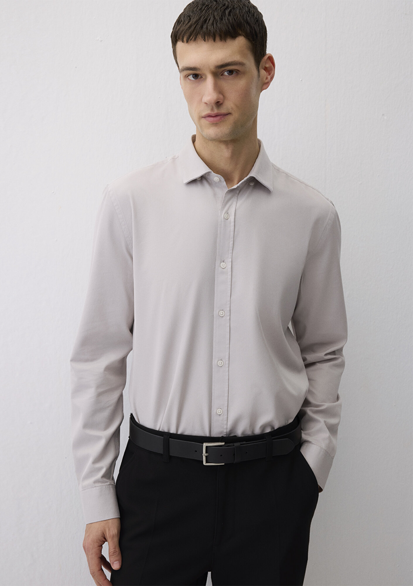  Mavi Tencel TM Gri Gömlek Slim Fit / Dar Kesim 0211573-70074