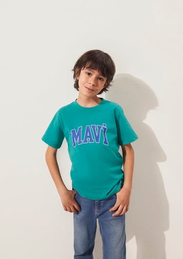  Mavi Mavi Logo Baskılı Yeşil Tişört Regular Fit / Normal Kesim 6610030-71711