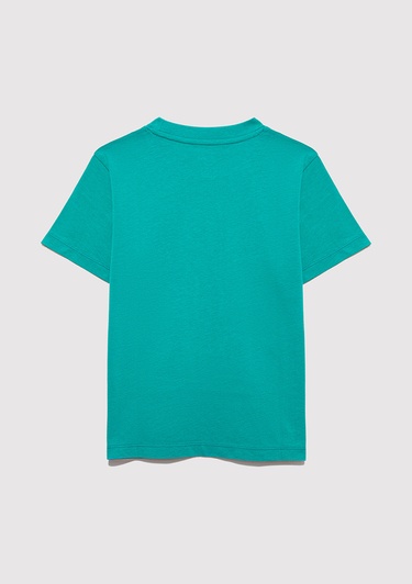  Mavi Mavi Logo Baskılı Yeşil Tişört Regular Fit / Normal Kesim 6610030-71711