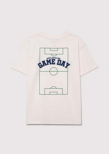  Mavi Mavi Baskılı Ekru Tişört Loose Fit / Bol Rahat Kesim 6610323-70057