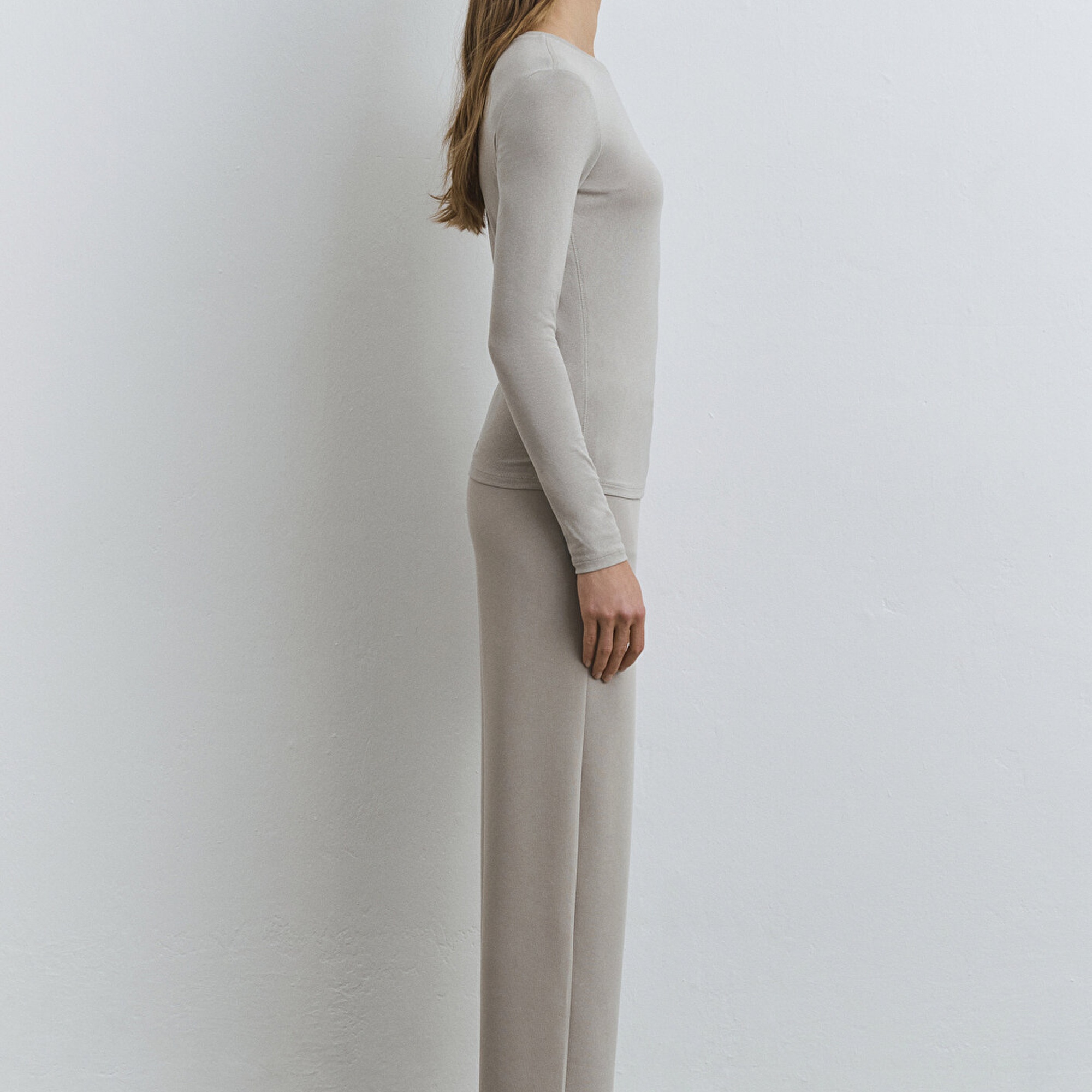 Mavi Sporty Lux Gri Lyosel Tişört Fitted / Vücuda Oturan Kesim 1613032-70112