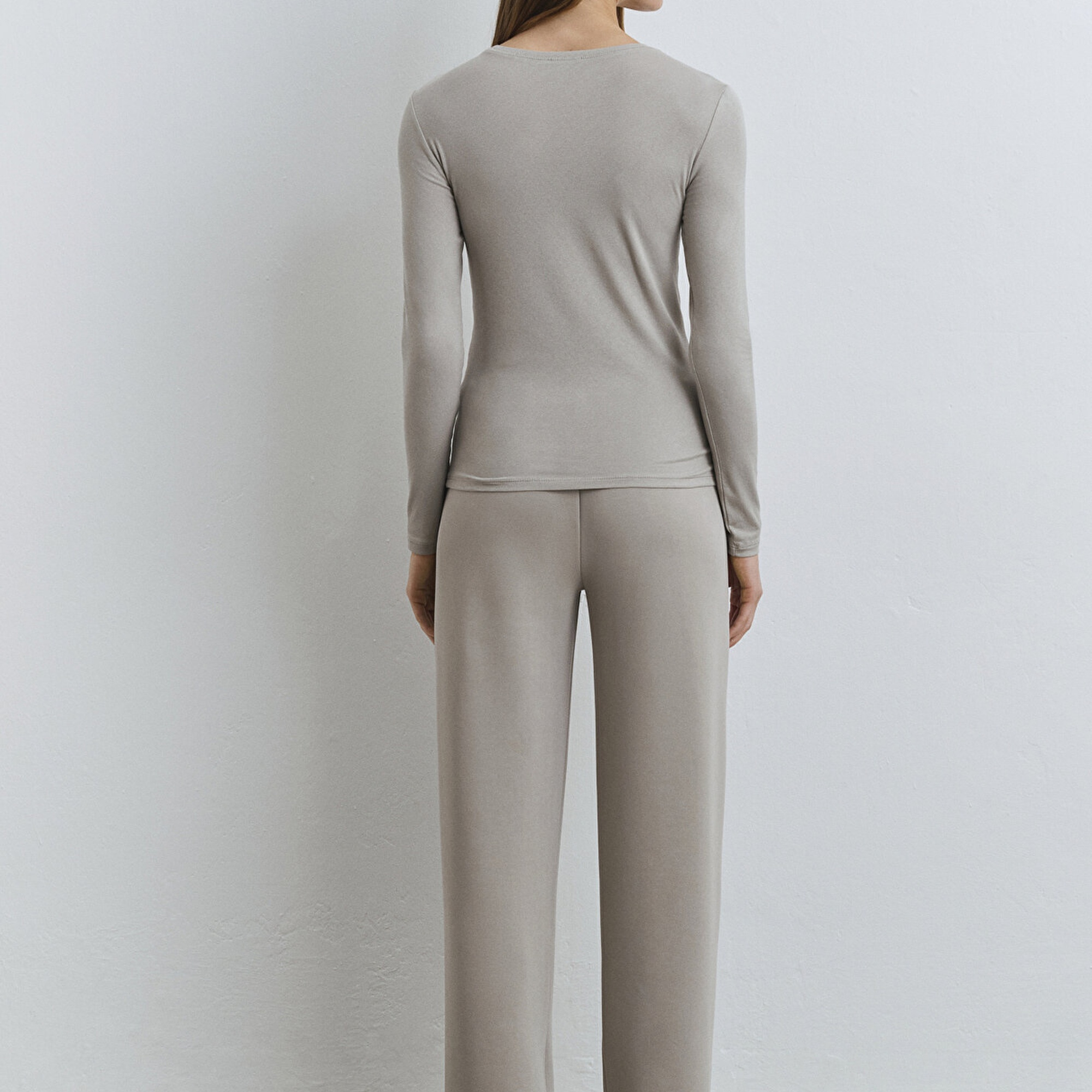 Mavi Sporty Lux Gri Lyosel Tişört Fitted / Vücuda Oturan Kesim 1613032-70112