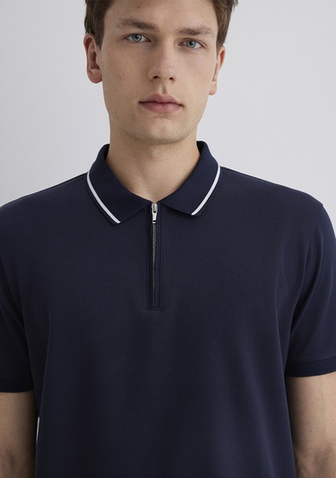  Mavi Lacivert Polo Tişört Regular Fit / Normal Kesim 0612880-86415