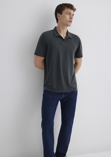  Mavi Yeşil Polo Tişört Regular Fit / Normal Kesim 0613008-85370