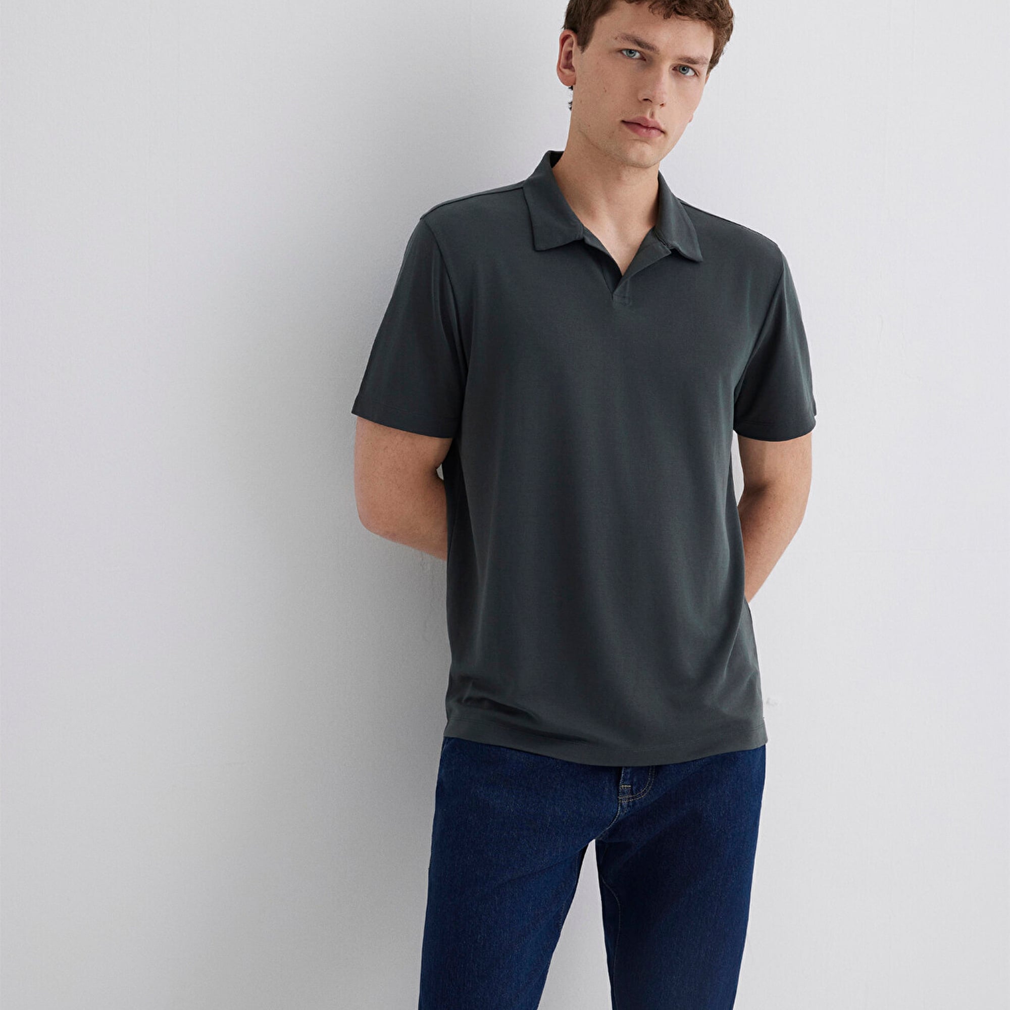 Mavi Yeşil Polo Tişört Regular Fit / Normal Kesim 0613008-85370