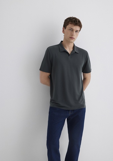  Mavi Yeşil Polo Tişört Regular Fit / Normal Kesim 0613008-85370