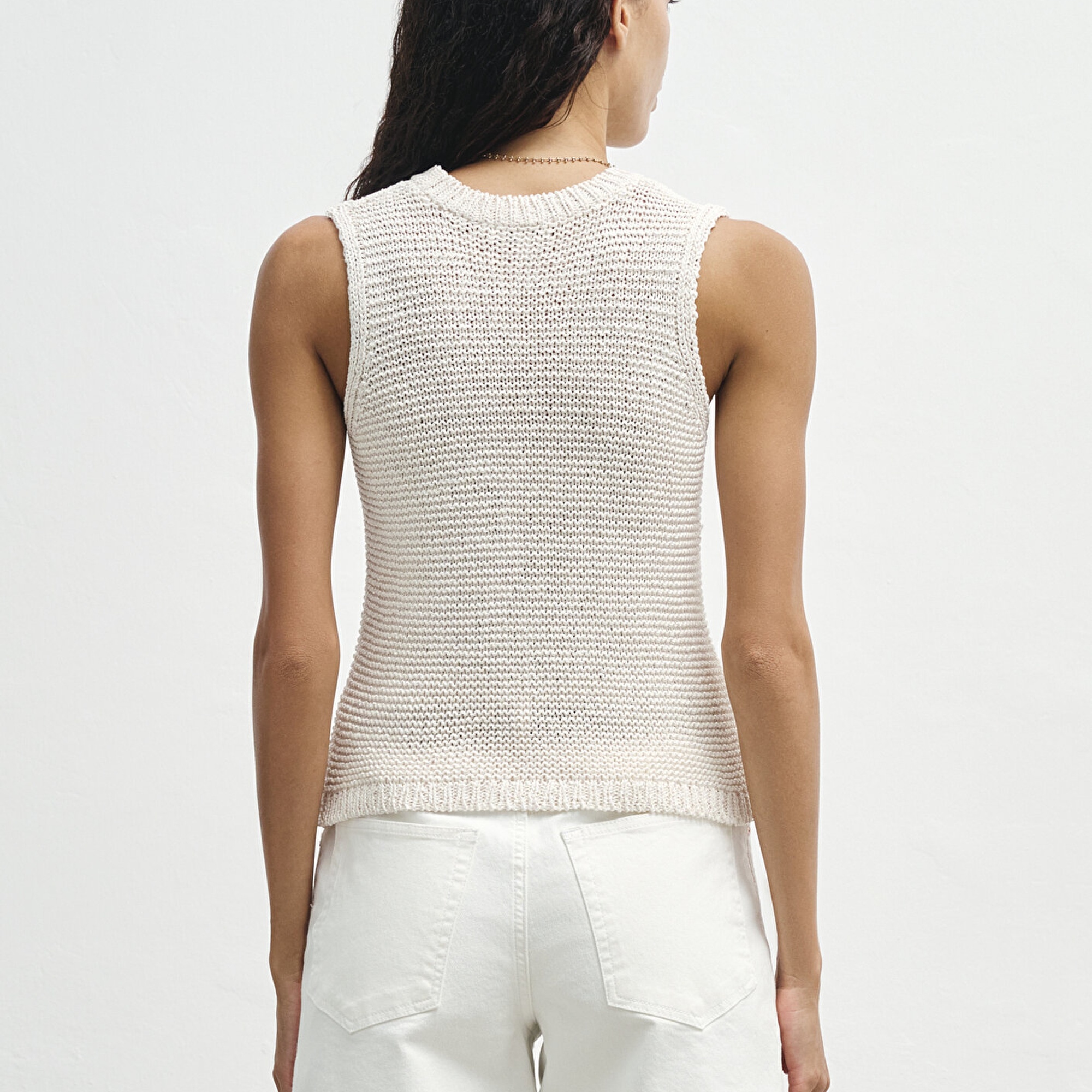 Mavi Ekru Triko Fitted / Vücuda Oturan Kesim 1710781-70057