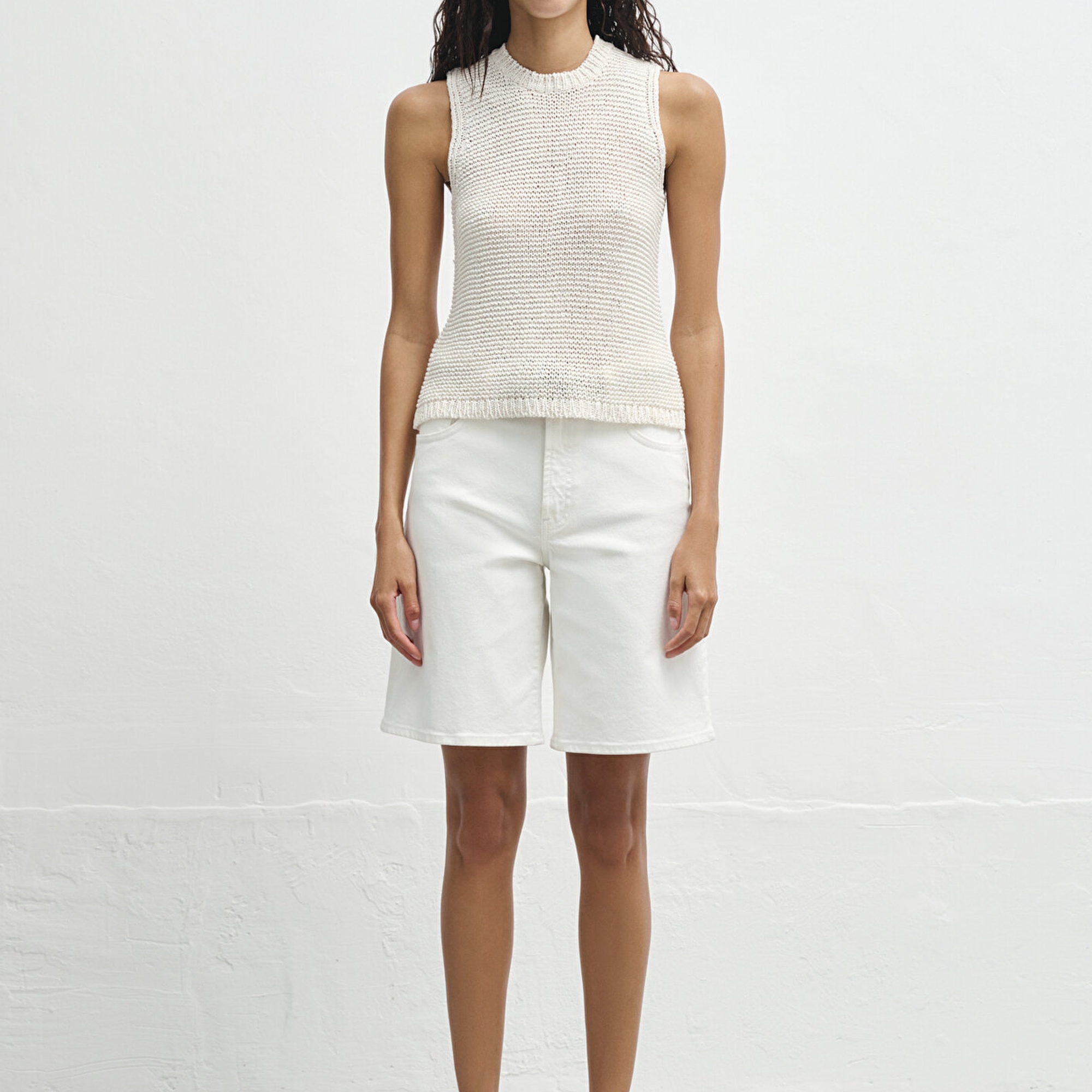 Mavi Ekru Triko Fitted / Vücuda Oturan Kesim 1710781-70057