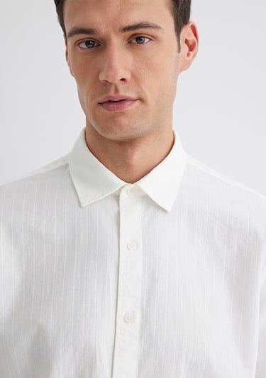  Mavi Ekru Gömlek Regular Fit / Normal Kesim 0211623-70057