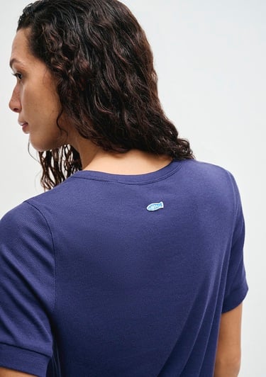  Mavi Lacivert Tişört Semi Slim Fit / Yarı Dar Kesim 1613431-70495