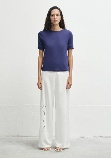  Mavi Lacivert Tişört Semi Slim Fit / Yarı Dar Kesim 1613431-70495