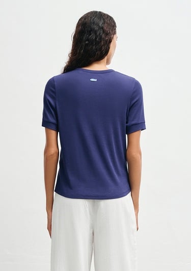  Mavi Lacivert Tişört Semi Slim Fit / Yarı Dar Kesim 1613431-70495