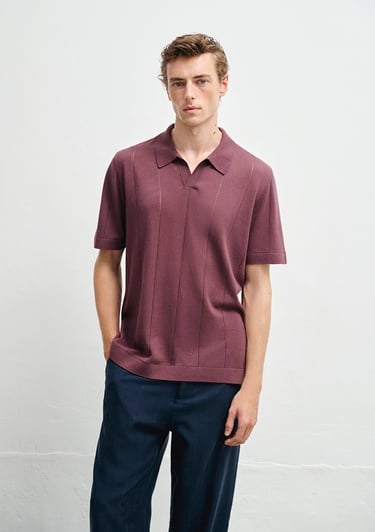  Mavi Kahverengi Triko Polo Regular Fit / Normal Kesim 0710369-70260