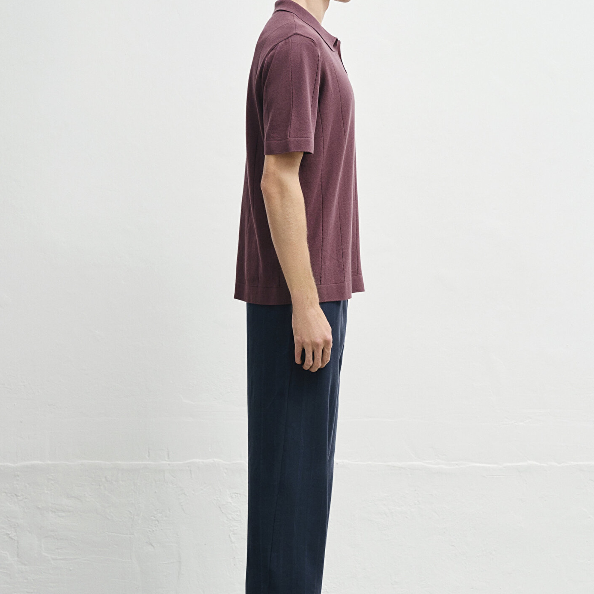 Mavi Kahverengi Triko Polo Regular Fit / Normal Kesim 0710369-70260