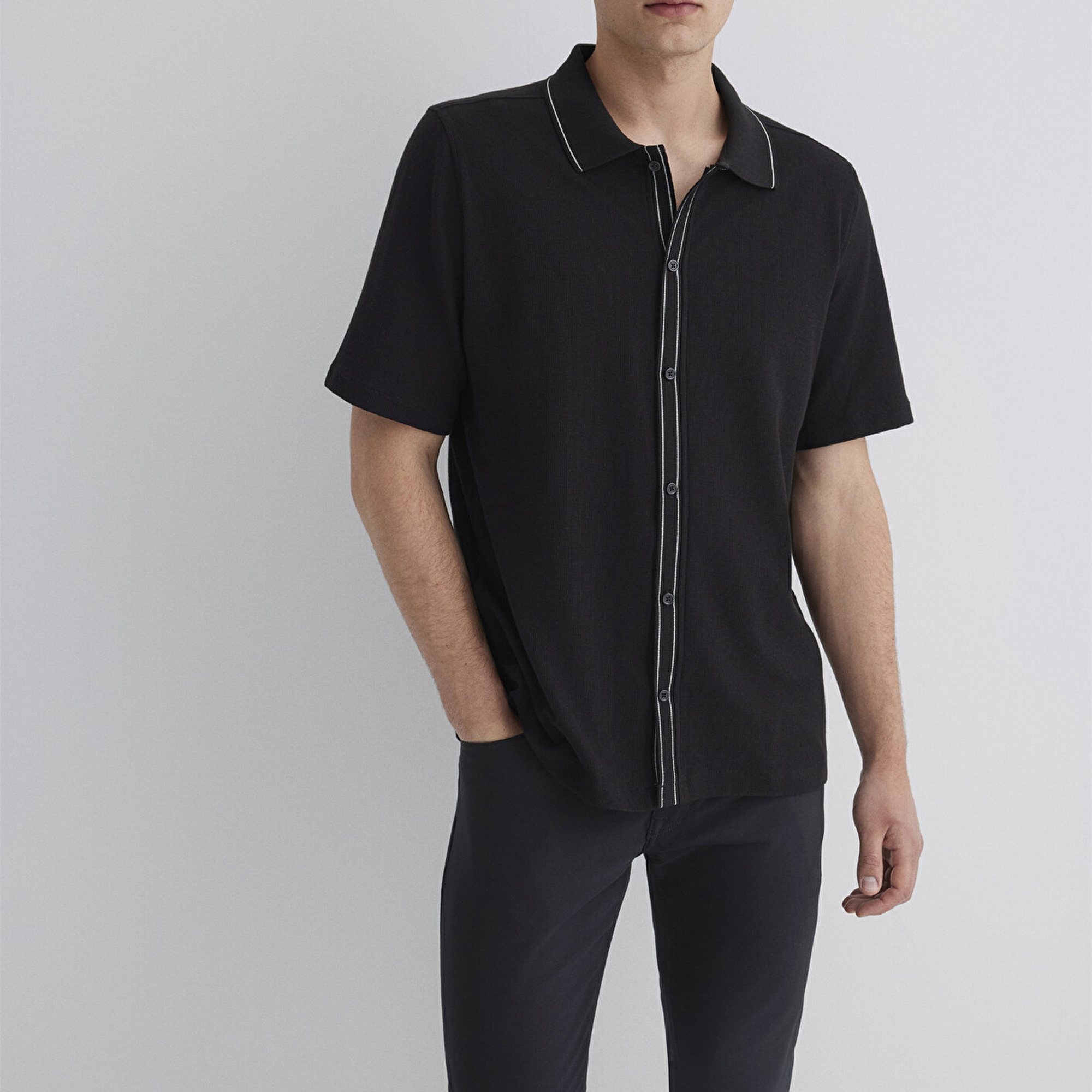 Mavi Siyah Gömlek Regular Fit / Normal Kesim 0211621-900