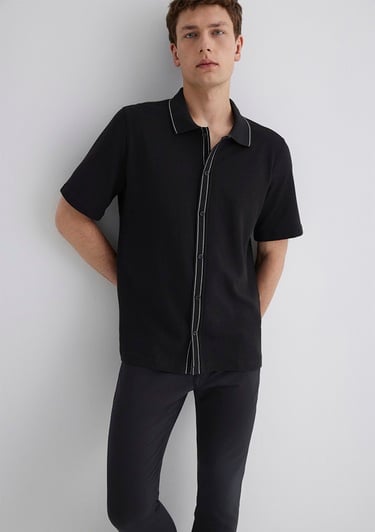  Mavi Siyah Gömlek Regular Fit / Normal Kesim 0211621-900