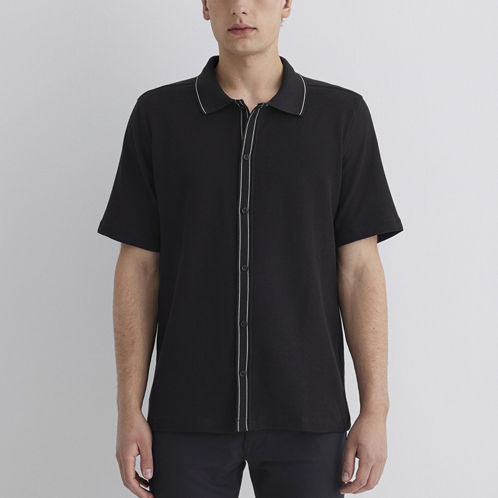 Mavi Siyah Gömlek Regular Fit / Normal Kesim 0211621-900