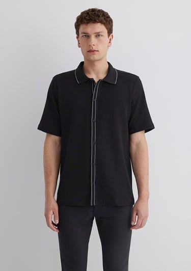  Mavi Siyah Gömlek Regular Fit / Normal Kesim 0211621-900