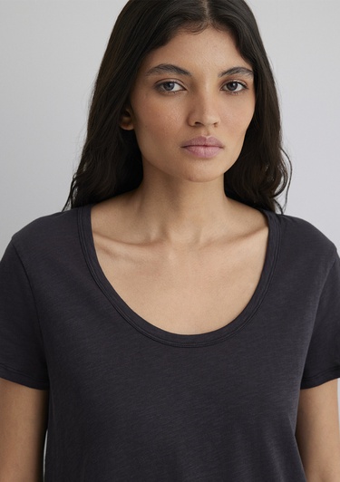  Mavi Antrasit Basic Tişört Regular Fit / Normal Kesim 1613076-70087