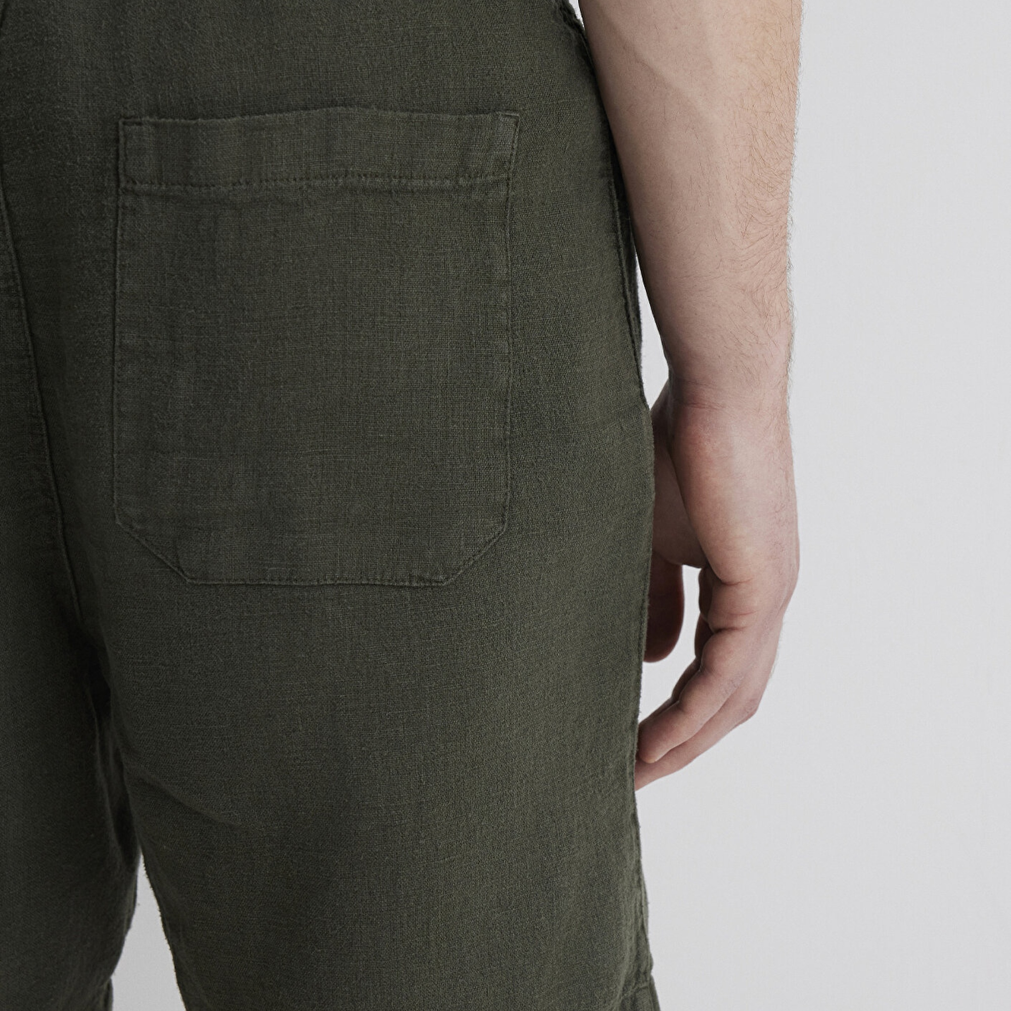 Mavi Antrasit Keten Şort 0410103-71587