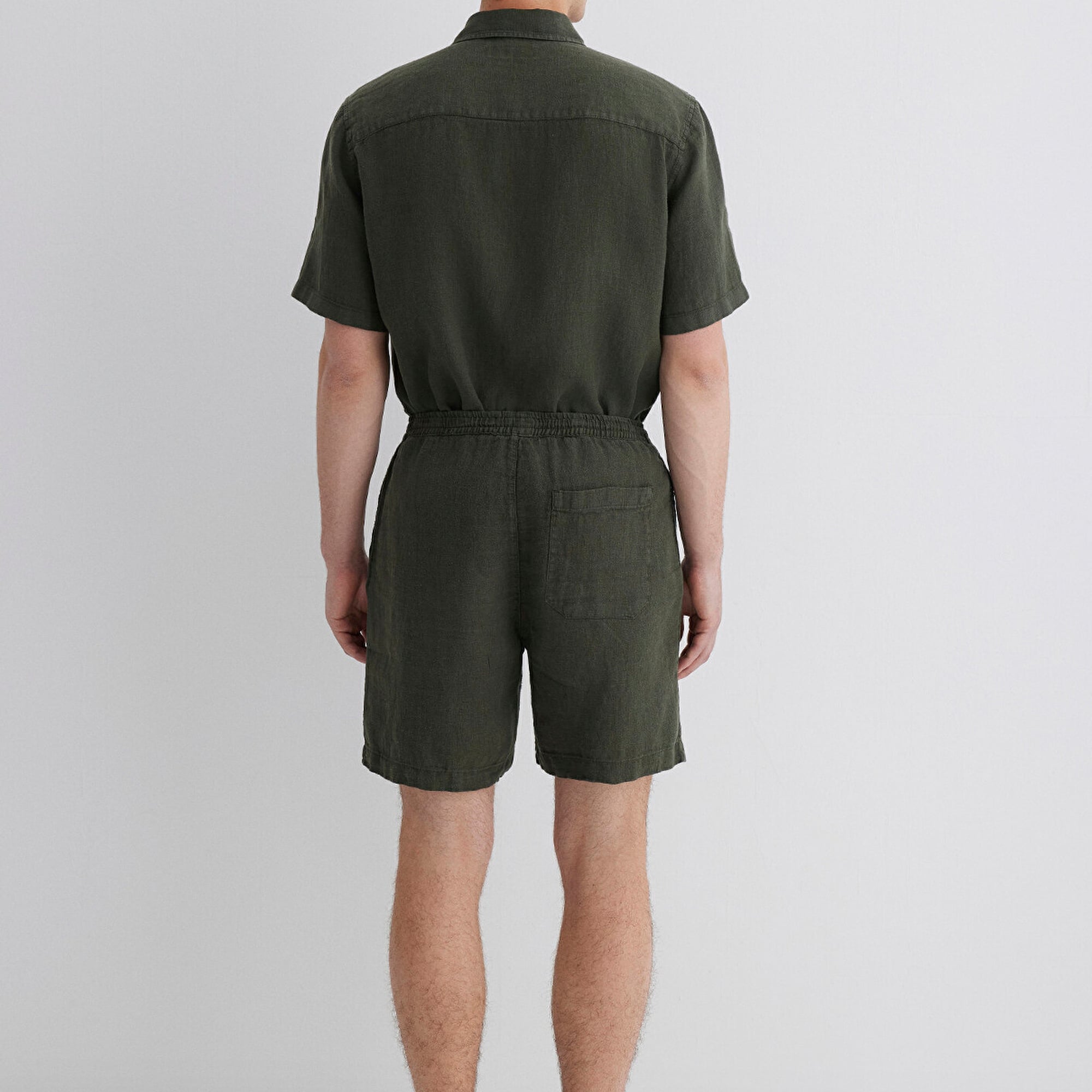 Mavi Antrasit Keten Şort 0410103-71587