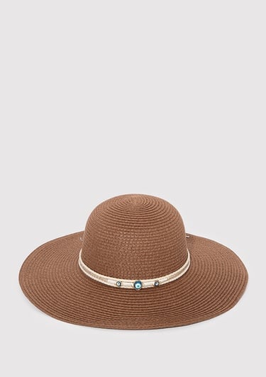  Mavi Kahverengi Hasır Şapka 1912995-27142