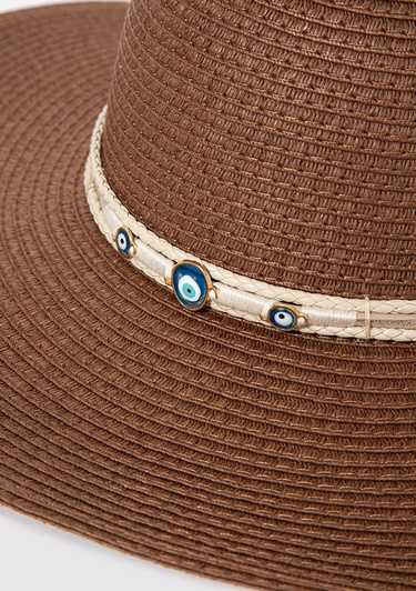  Mavi Kahverengi Hasır Şapka 1912995-27142