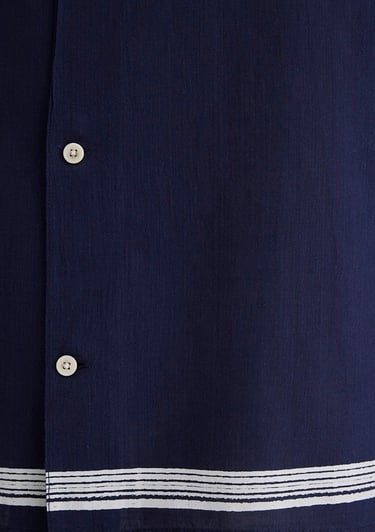  Mavi Çizgili Lacivert Gömlek Regular Fit / Normal Kesim 0211627-83884