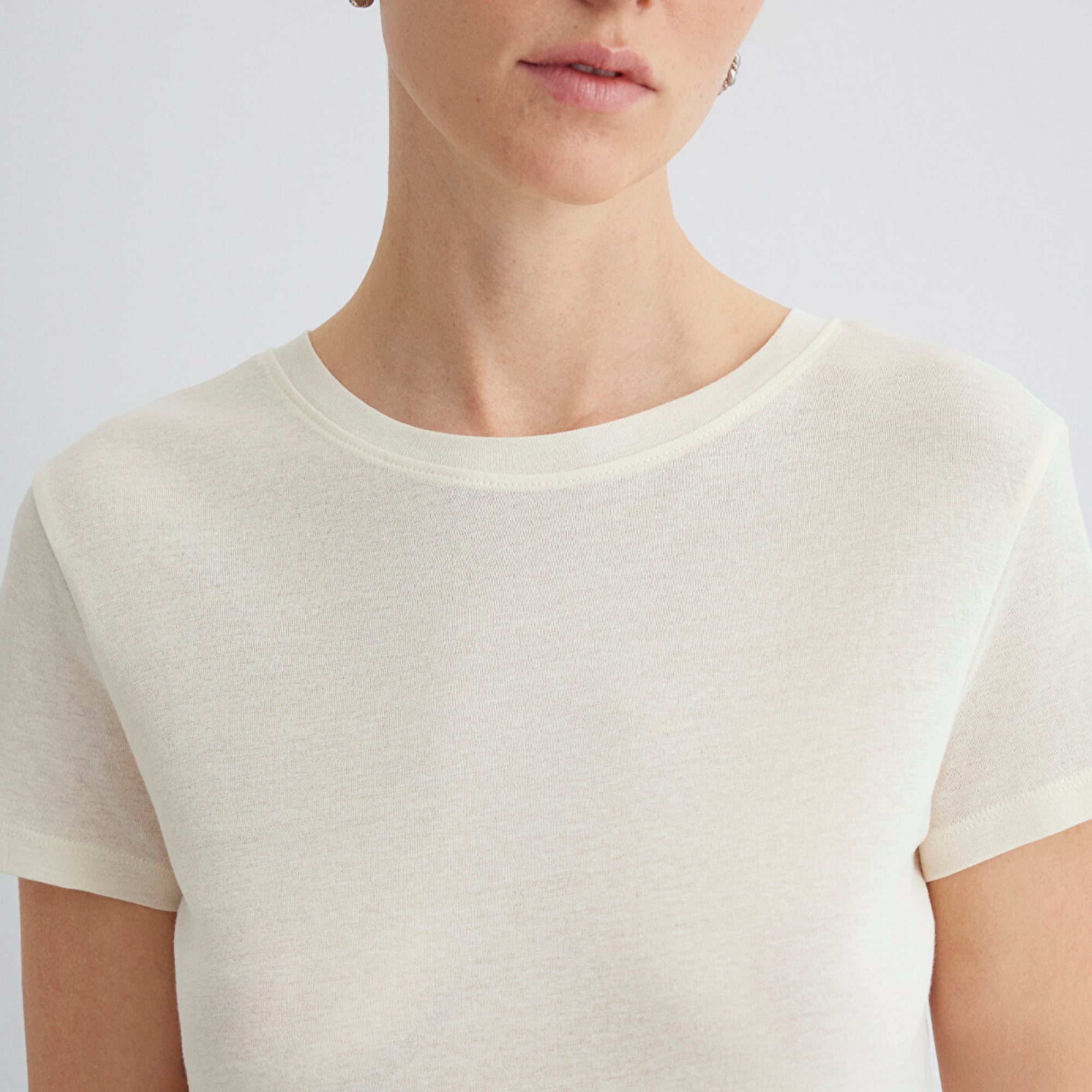 Mavi Ekru Tişört Slim Fit / Dar Kesim 1613573-80194