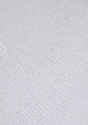  Mavi Nakış Detaylı Beyaz Tişört Loose Fit / Bol Rahat Kesim 1613432-620