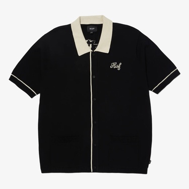  Huf Icaris Knit Top Erkek Siyah Gömlek