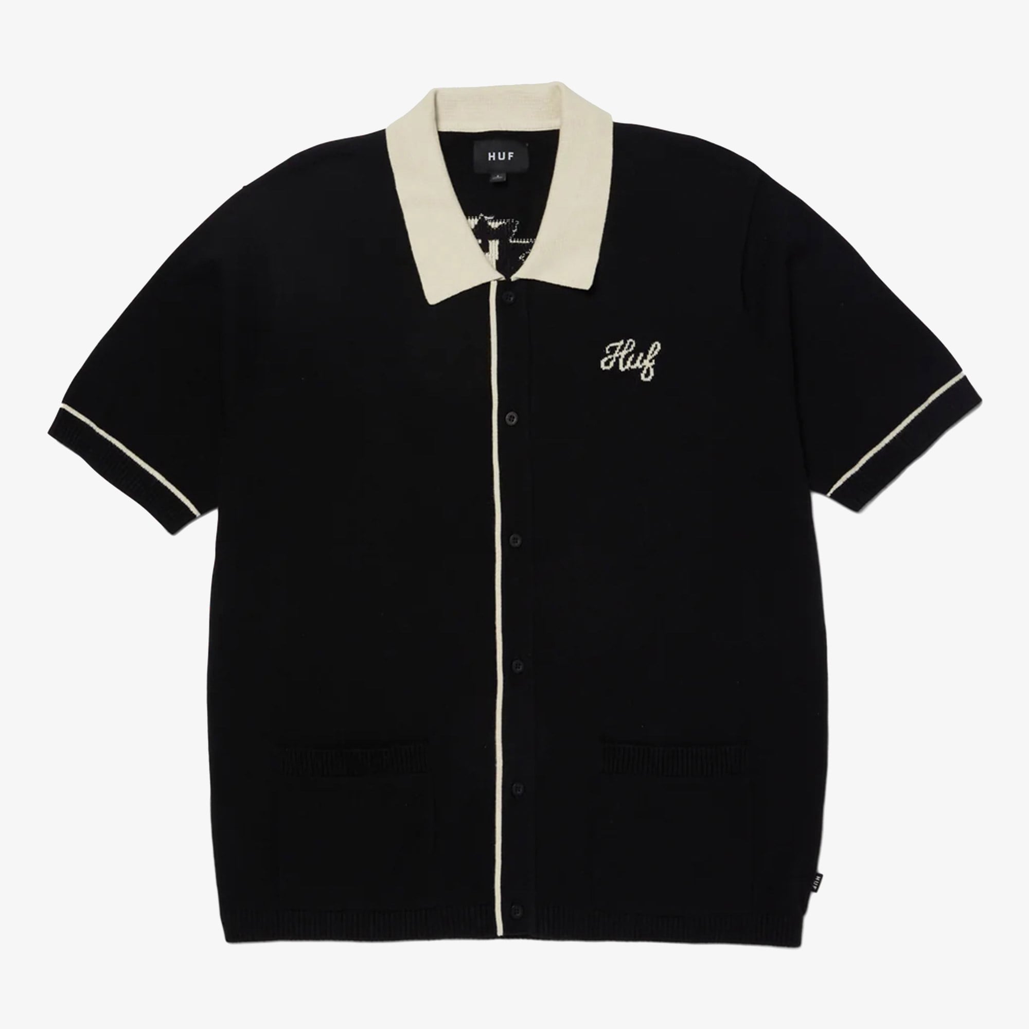  Huf Icaris Knit Top Erkek Siyah Gömlek