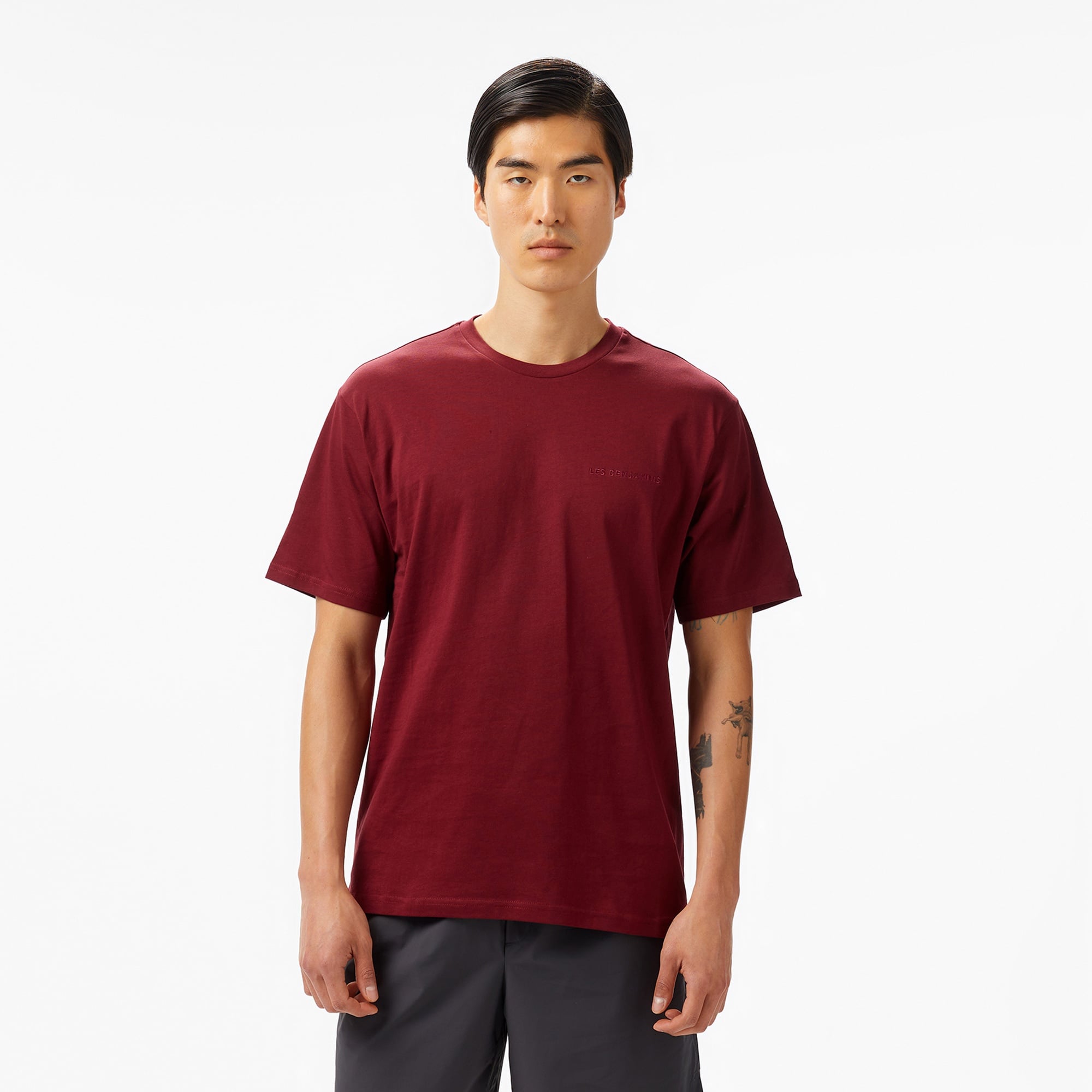 Les Benjamins Erkek Bordo T-Shirt