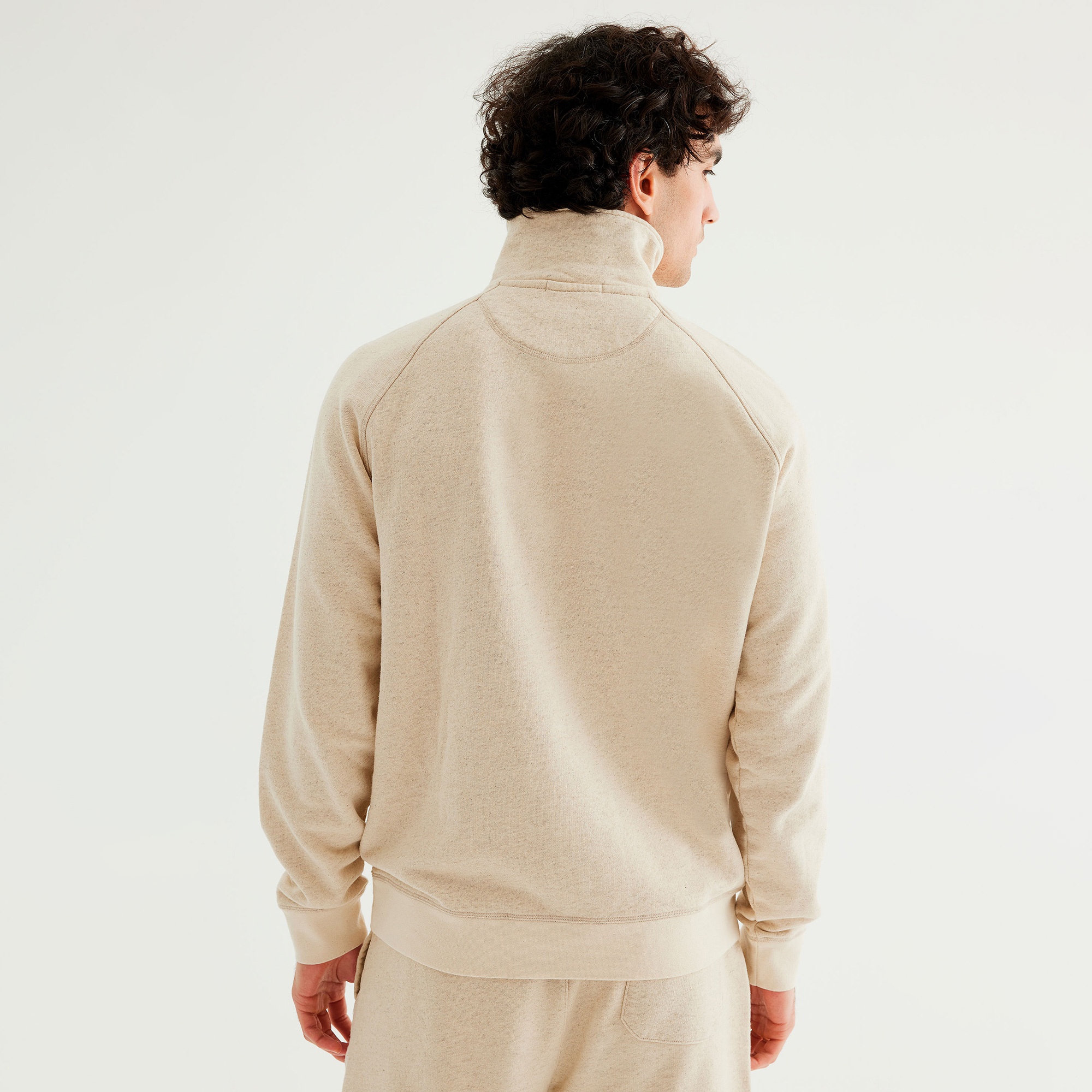 The Stay Line Yuki 1/4 Zip Erkek Bej Sweatshirt