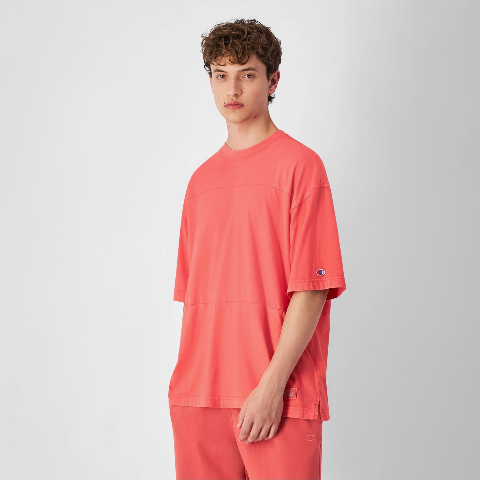  Champion Oversized Erkek Turuncu T-Shirt