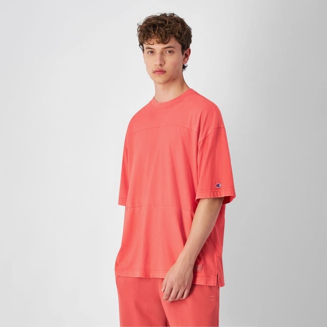  Champion Oversized Erkek Turuncu T-Shirt