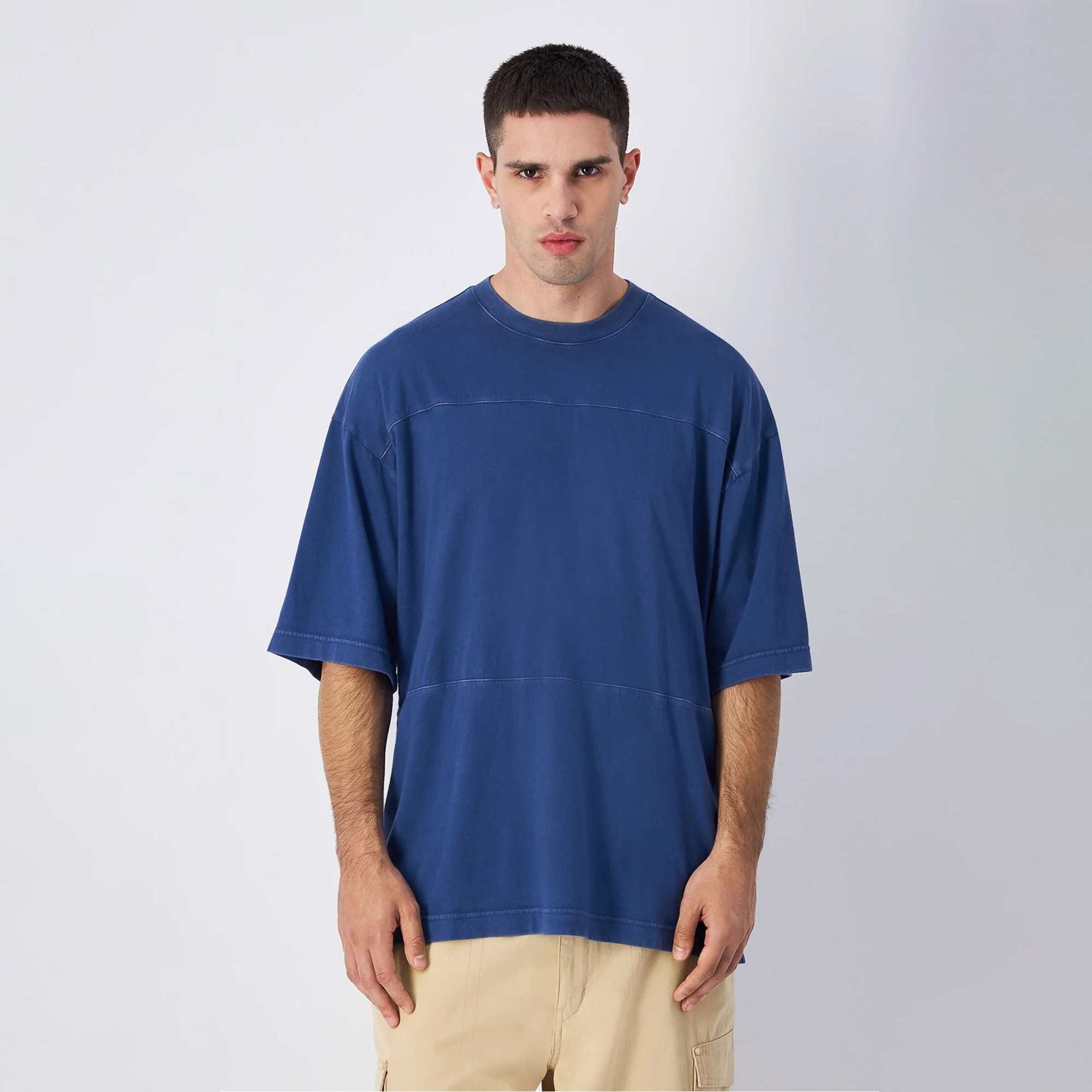 Champion Oversized Erkek Mavi T-Shirt