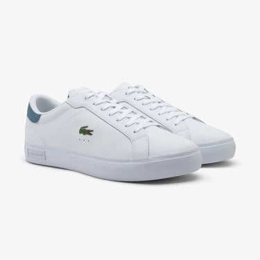  Lacoste Powercourt Leather Erkek Beyaz Sneaker