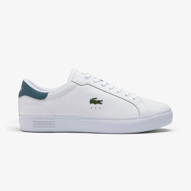  Lacoste Powercourt Leather Erkek Beyaz Sneaker