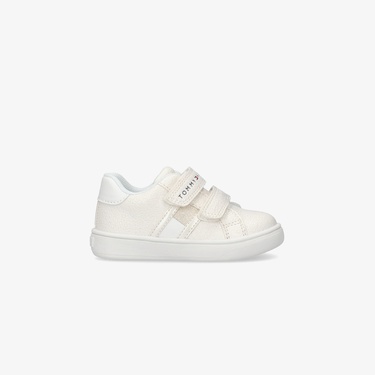  Tommy Hilfiger Flag Velcro Bebek Bej Spor Ayakkabı