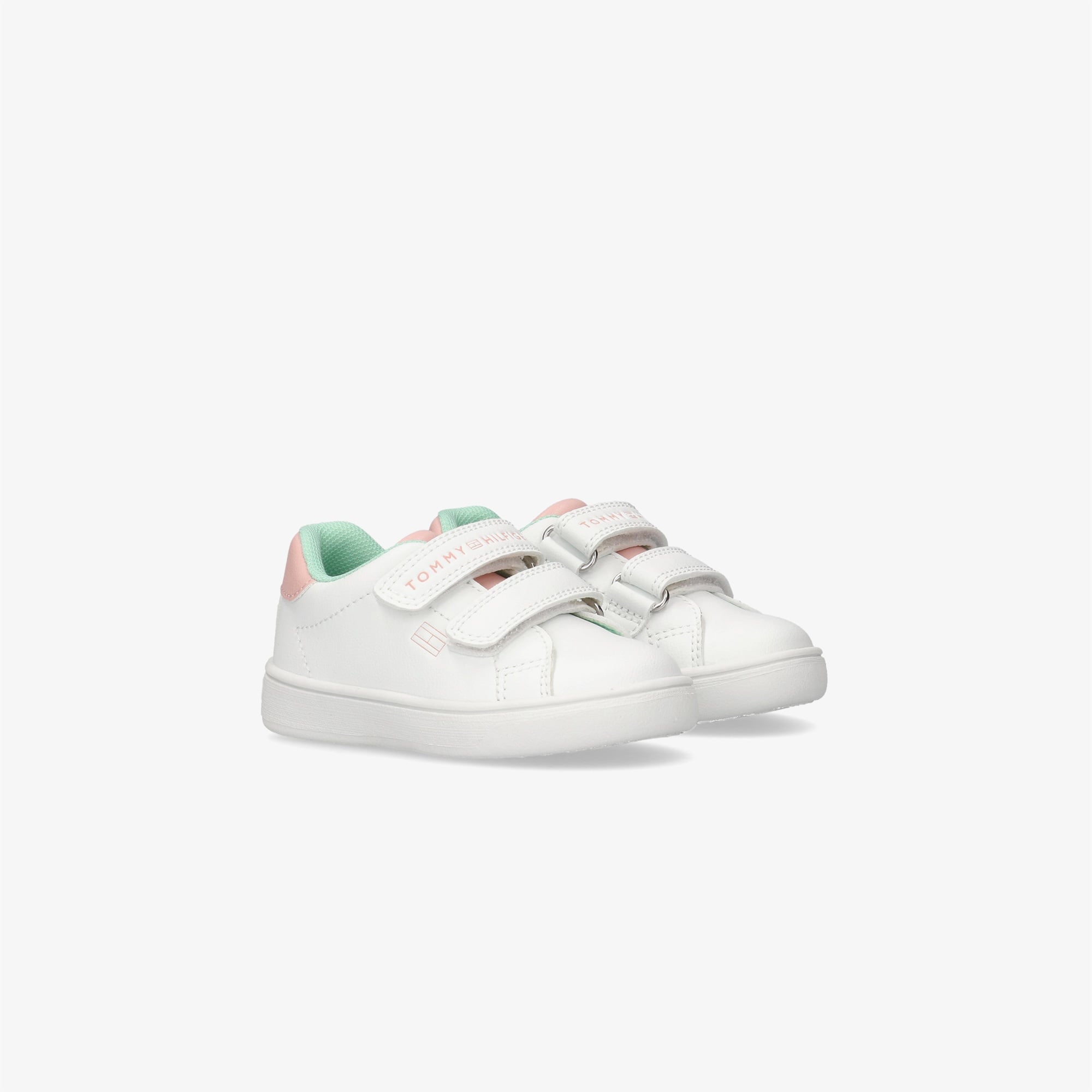 Tommy Hilfiger Flag and Hook Loop Bebek Beyaz Spor Ayakkabı