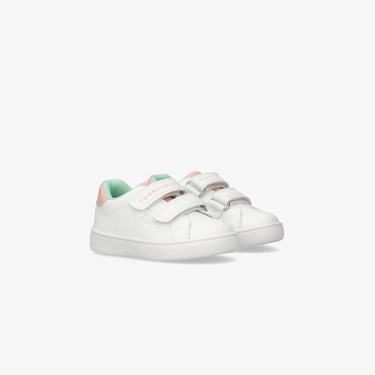  Tommy Hilfiger Flag and Hook Loop Bebek Beyaz Spor Ayakkabı