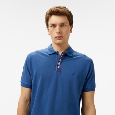  Nautica Erkek Mavi Classic Fit Polo Yaka T-Shirt